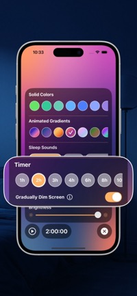 Sleep timer & auto-dim