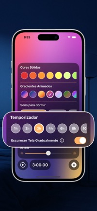 Temporizador e escurecimento automático